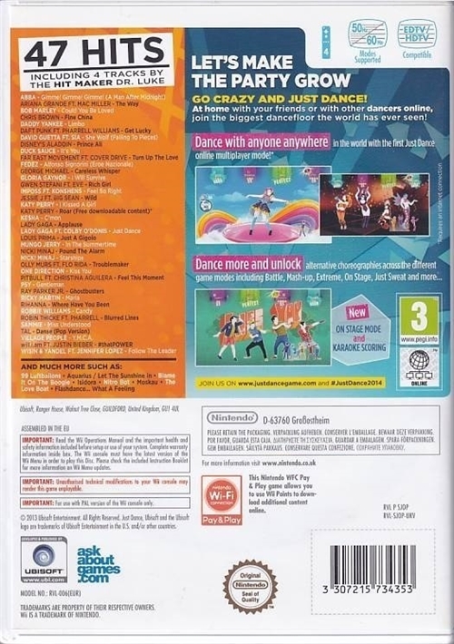 Just Dance 2014 - Nintendo Wii (B Grade) (Genbrug)